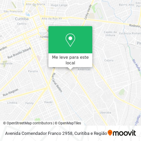 Avenida Comendador Franco 2958 mapa