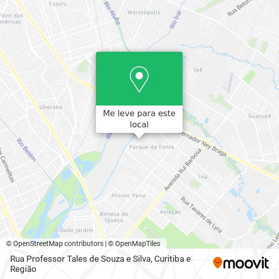 Rua Professor Tales de Souza e Silva mapa