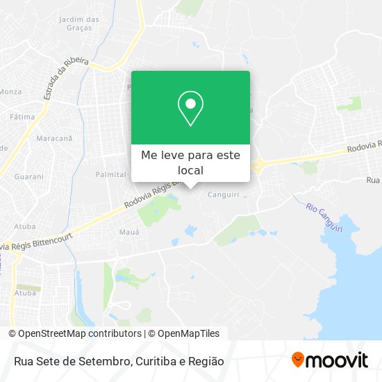 Rua Sete de Setembro mapa