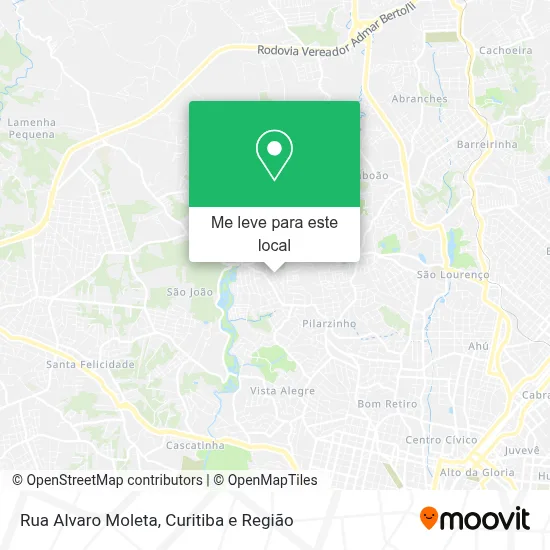 Rua Alvaro Moleta mapa