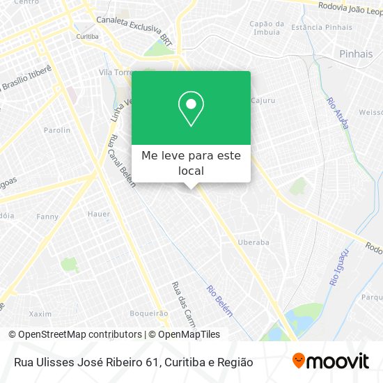 Rua Ulisses José Ribeiro 61 mapa