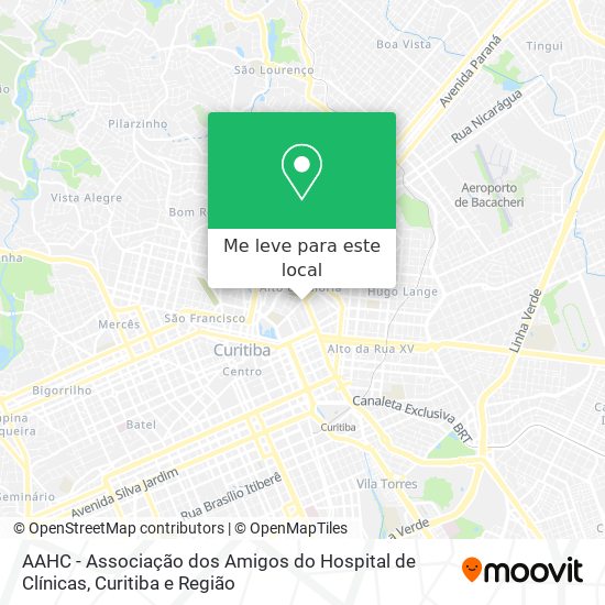 AAHC - Associação dos Amigos do Hospital de Clínicas mapa