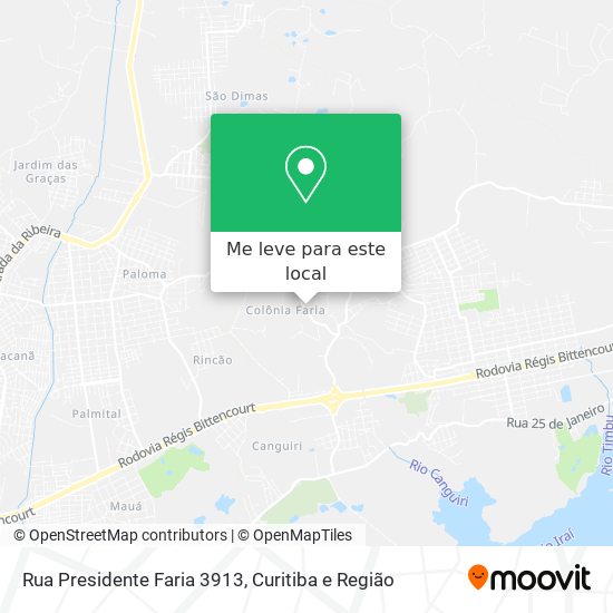 Rua Presidente Faria 3913 mapa