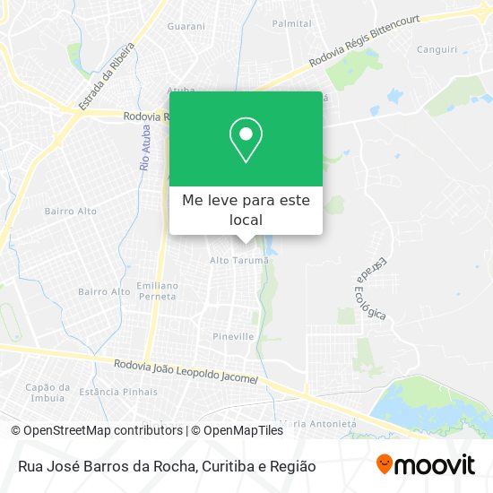 Rua José Barros da Rocha mapa