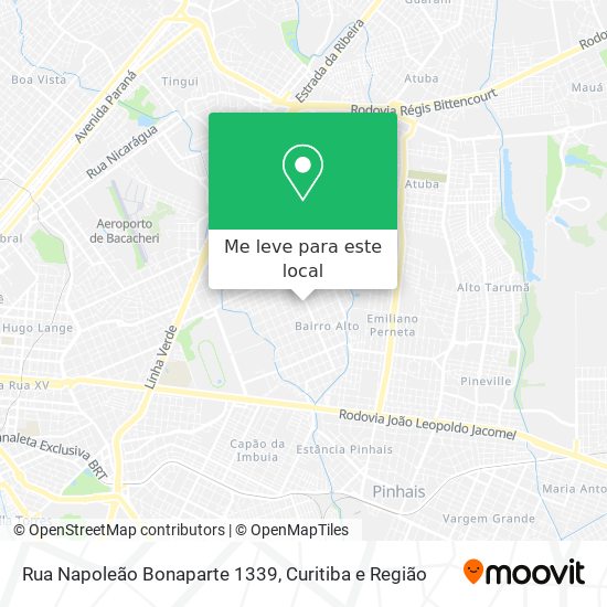 Rua Napoleão Bonaparte 1339 mapa