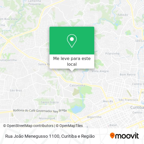 Rua João Menegusso 1100 mapa