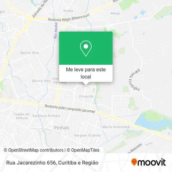 Rua Jacarezinho 656 mapa