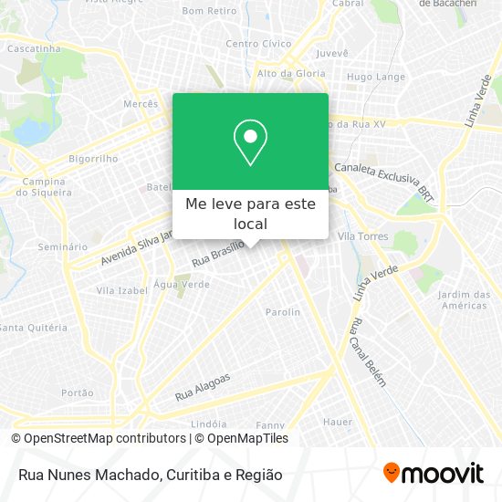 Rua Nunes Machado mapa