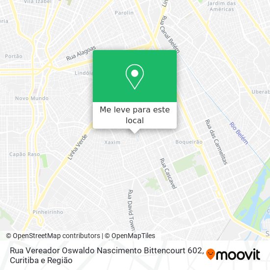 Rua Vereador Oswaldo Nascimento Bittencourt 602 mapa