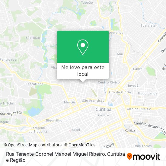 Rua Tenente-Coronel Manoel Miguel Ribeiro mapa