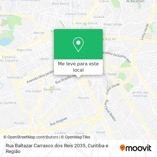 Rua Baltazar Carrasco dos Reis 2035 mapa