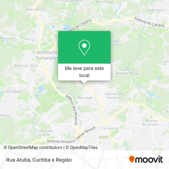 Rua Atuba mapa