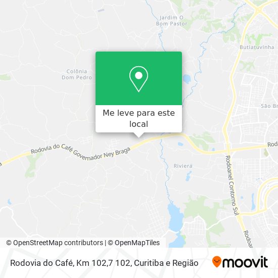 Rodovia do Café, Km 102,7 102 mapa