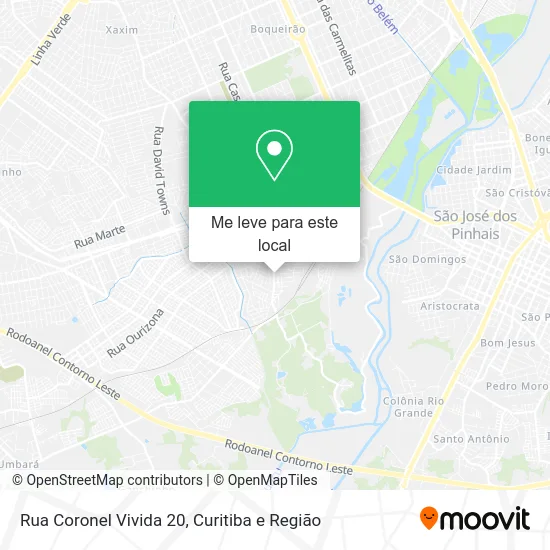 Rua Coronel Vivida 20 mapa