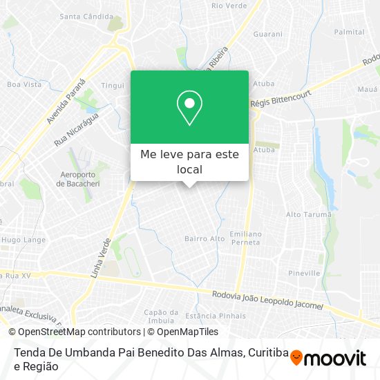 Tenda De Umbanda Pai Benedito Das Almas mapa