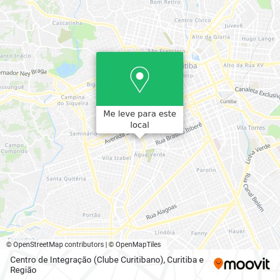 Centro de Integração (Clube Curitibano) mapa