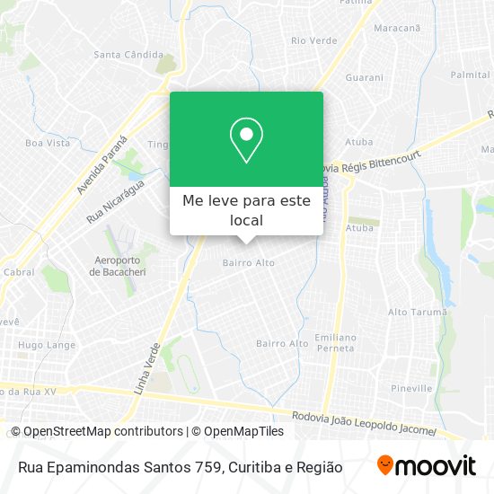 Rua Epaminondas Santos 759 mapa