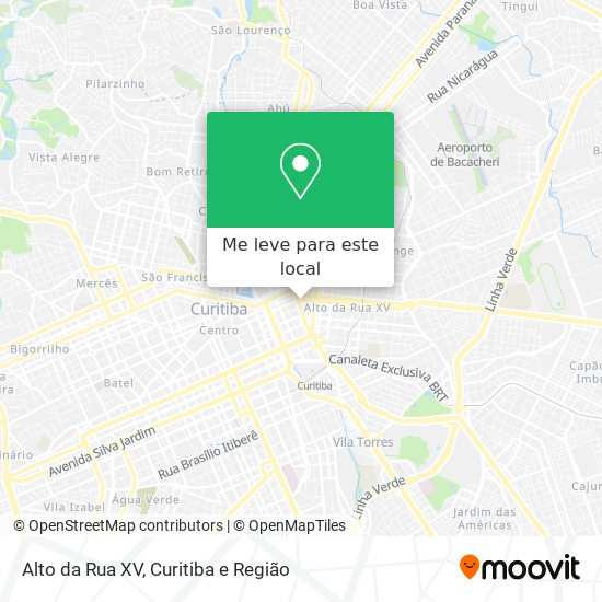 Alto da Rua XV mapa