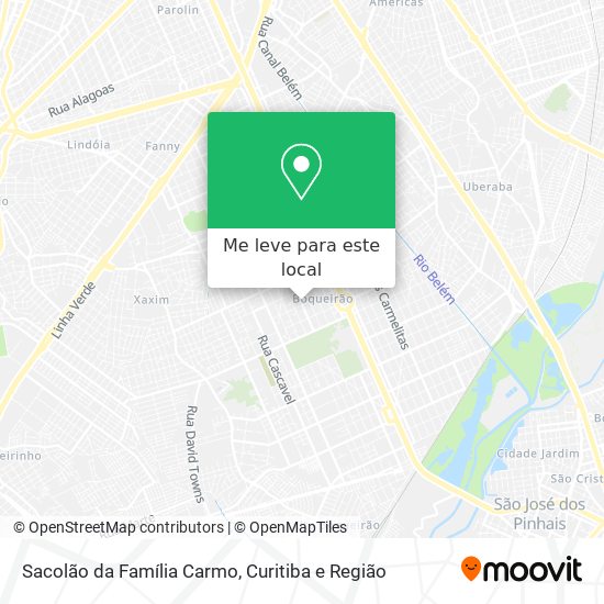 Sacolão da Família Carmo mapa