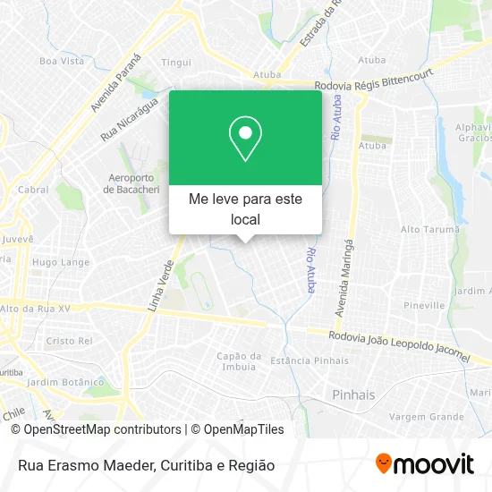 Rua Erasmo Maeder mapa
