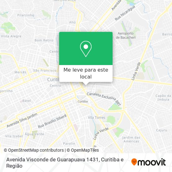 Avenida Visconde de Guarapuava 1431 mapa