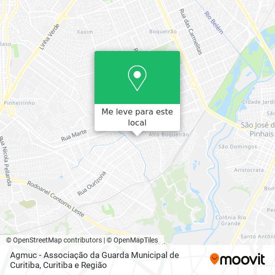 Agmuc - Associação da Guarda Municipal de Curitiba mapa