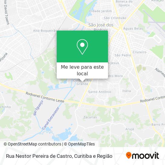 Rua Nestor Pereira de Castro mapa