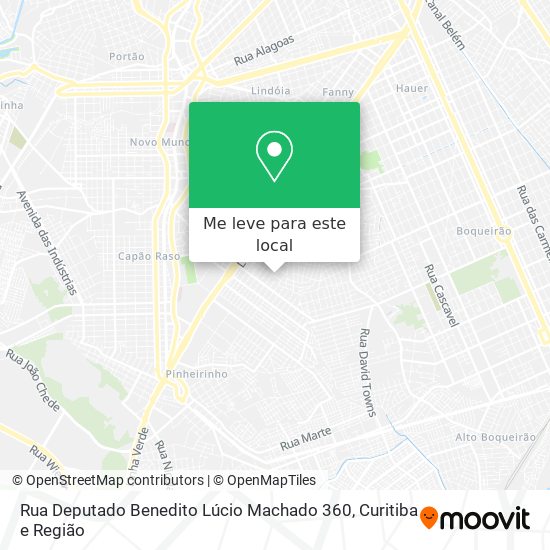 Rua Deputado Benedito Lúcio Machado 360 mapa