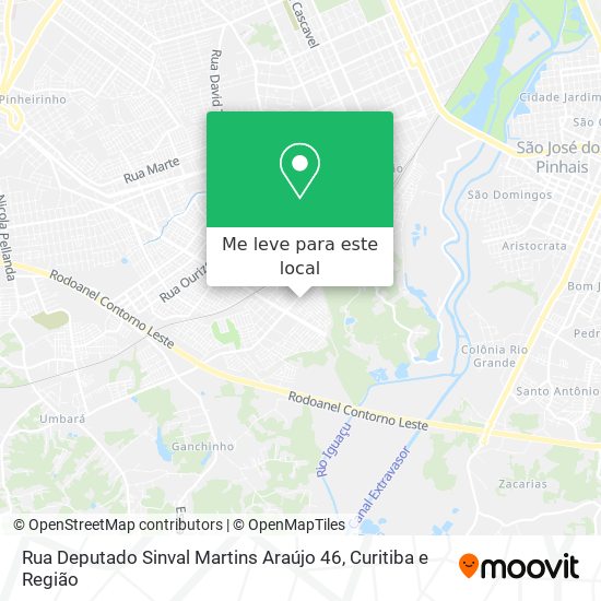 Rua Deputado Sinval Martins Araújo 46 mapa