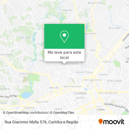 Rua Giacomo Mylla 576 mapa