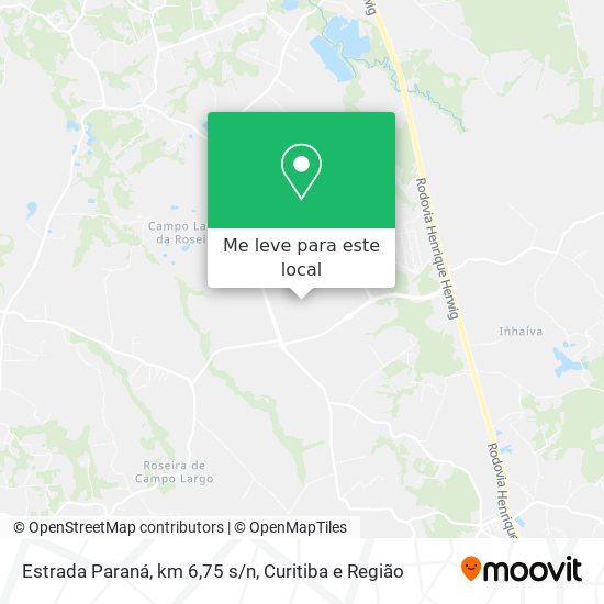 Estrada Paraná, km 6,75 s/n mapa