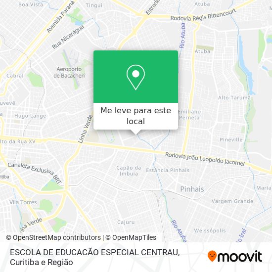 ESCOLA DE EDUCACÃO ESPECIAL CENTRAU mapa