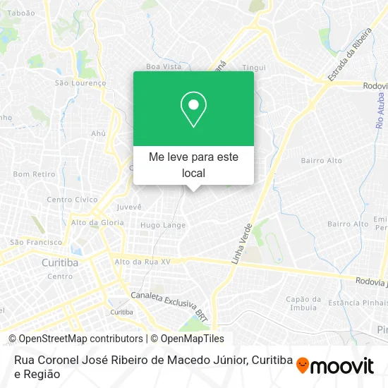 Rua Coronel José Ribeiro de Macedo Júnior mapa