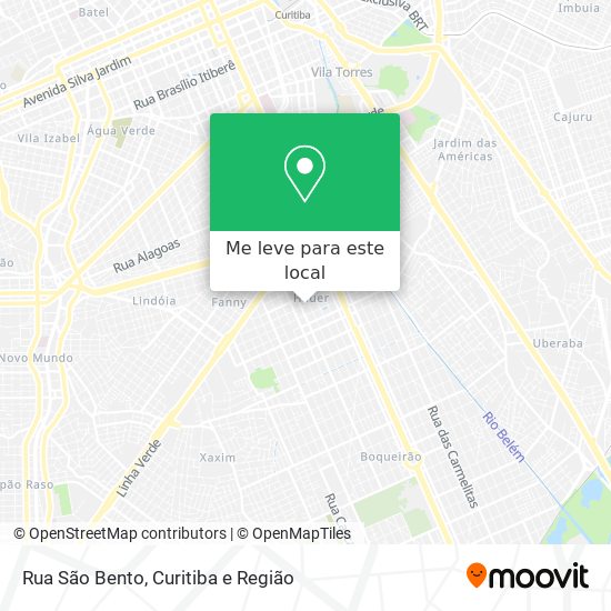 Rua São Bento mapa