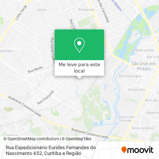 Rua Expedicionário Eurides Fernandes do Nascimento 652 mapa