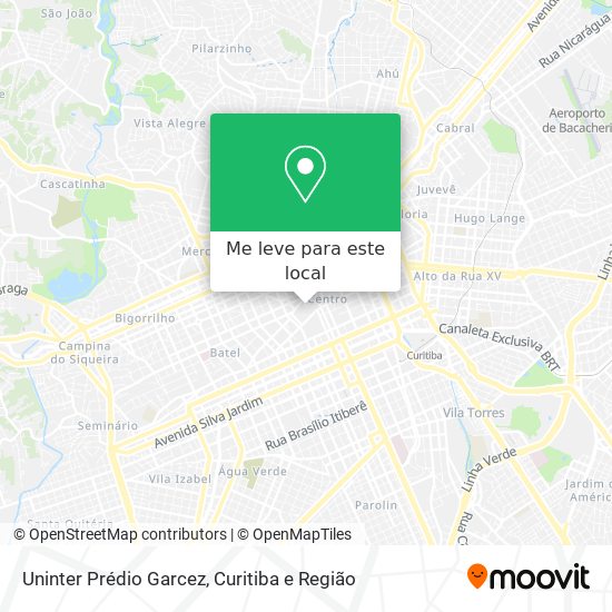 Uninter Prédio Garcez mapa