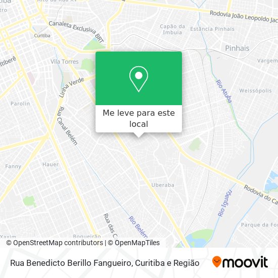Rua Benedicto Berillo Fangueiro mapa