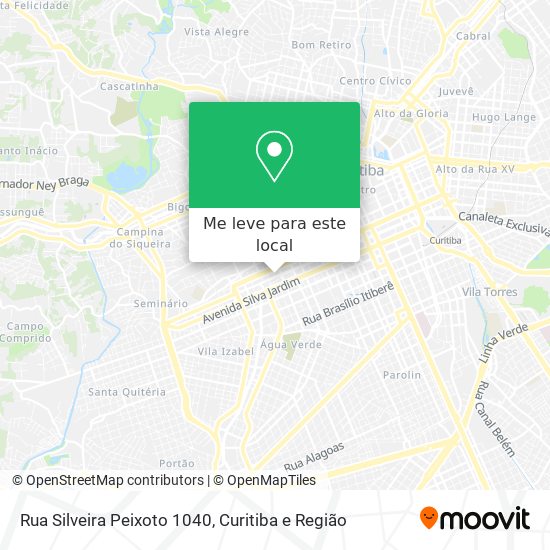 Rua Silveira Peixoto 1040 mapa