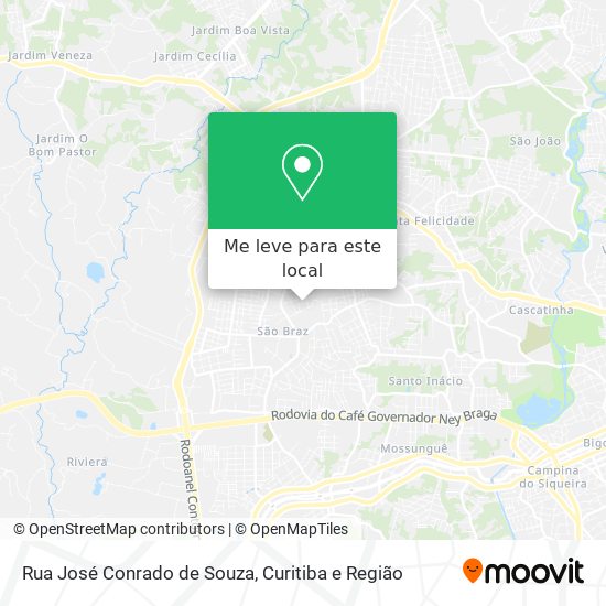 Rua José Conrado de Souza mapa