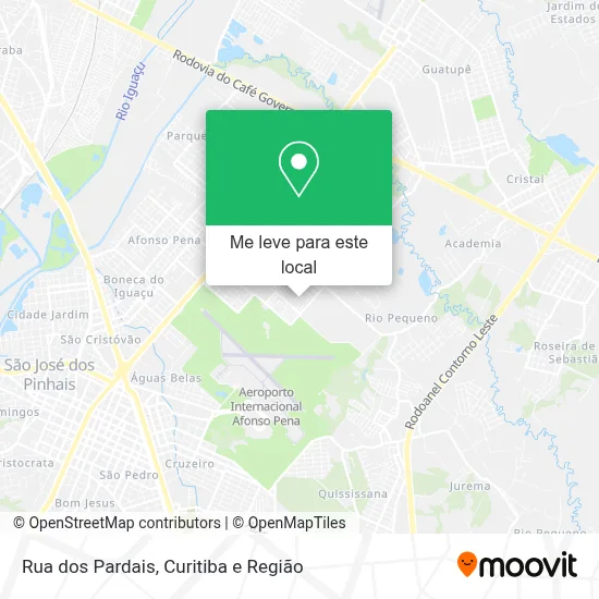 Rua dos Pardais mapa