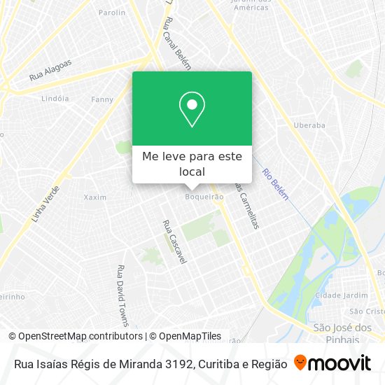 Rua Isaías Régis de Miranda 3192 mapa