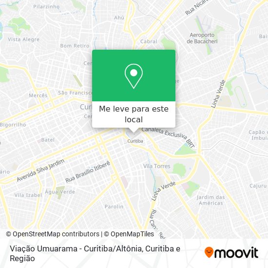 Viação Umuarama - Curitiba / Altônia mapa