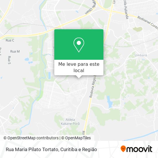 Rua Maria Pilato Tortato mapa