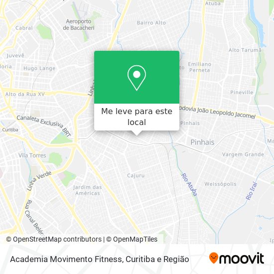 Academia Movimento Fitness mapa