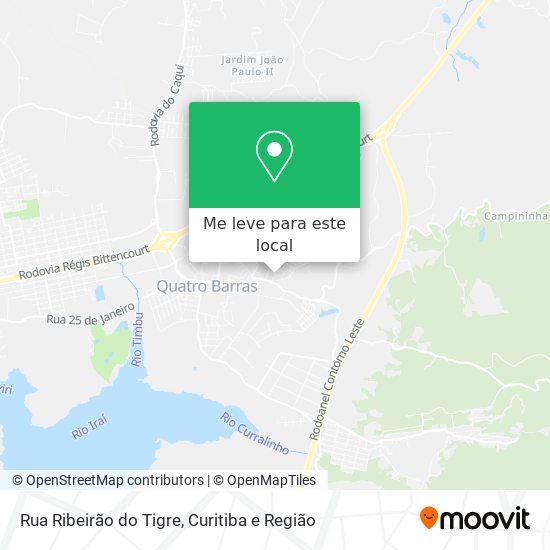 Rua Ribeirão do Tigre mapa
