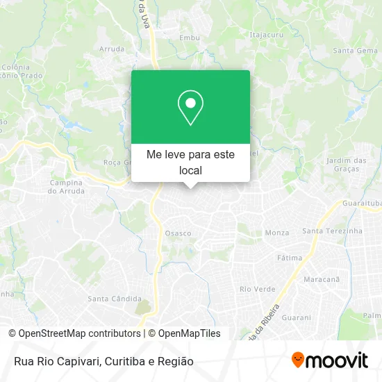 Rua Rio Capivari mapa