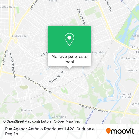 Rua Agenor Antônio Rodrigues 1428 mapa