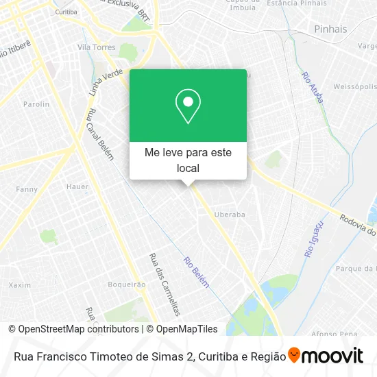 Rua Francisco Timoteo de Simas 2 mapa
