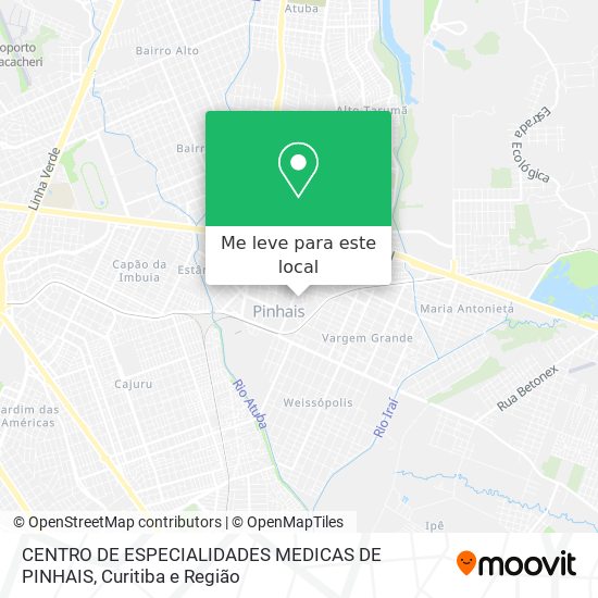 CENTRO DE ESPECIALIDADES MEDICAS DE PINHAIS mapa