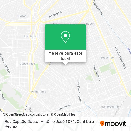 Rua Capitão Doutor Antônio José 1071 mapa
